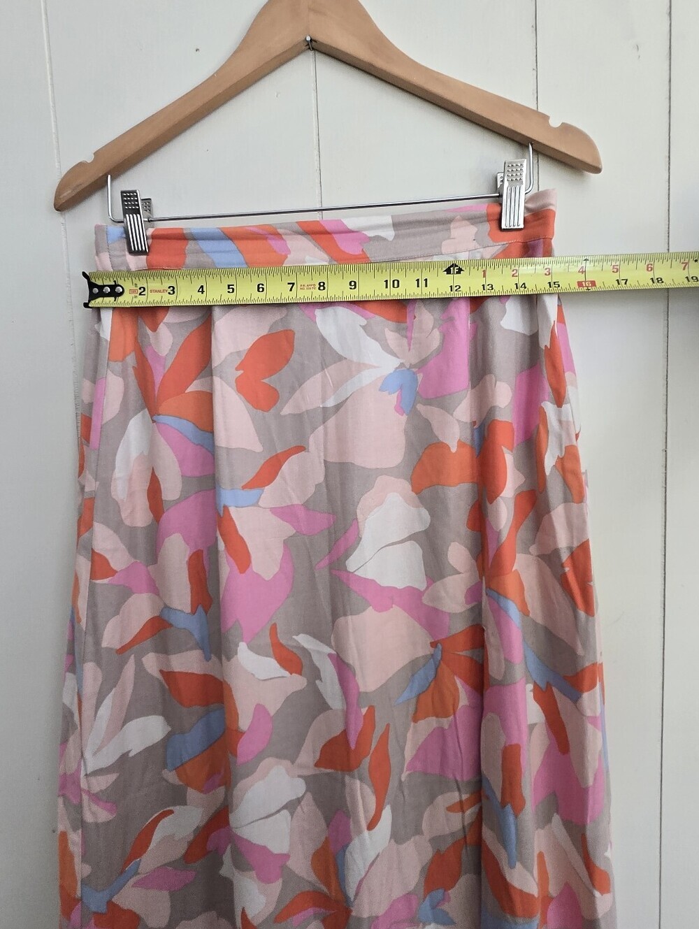 Saltwater LUXE Beige Maxi Skirt Floral Print-Size M - Picture 5 of 8